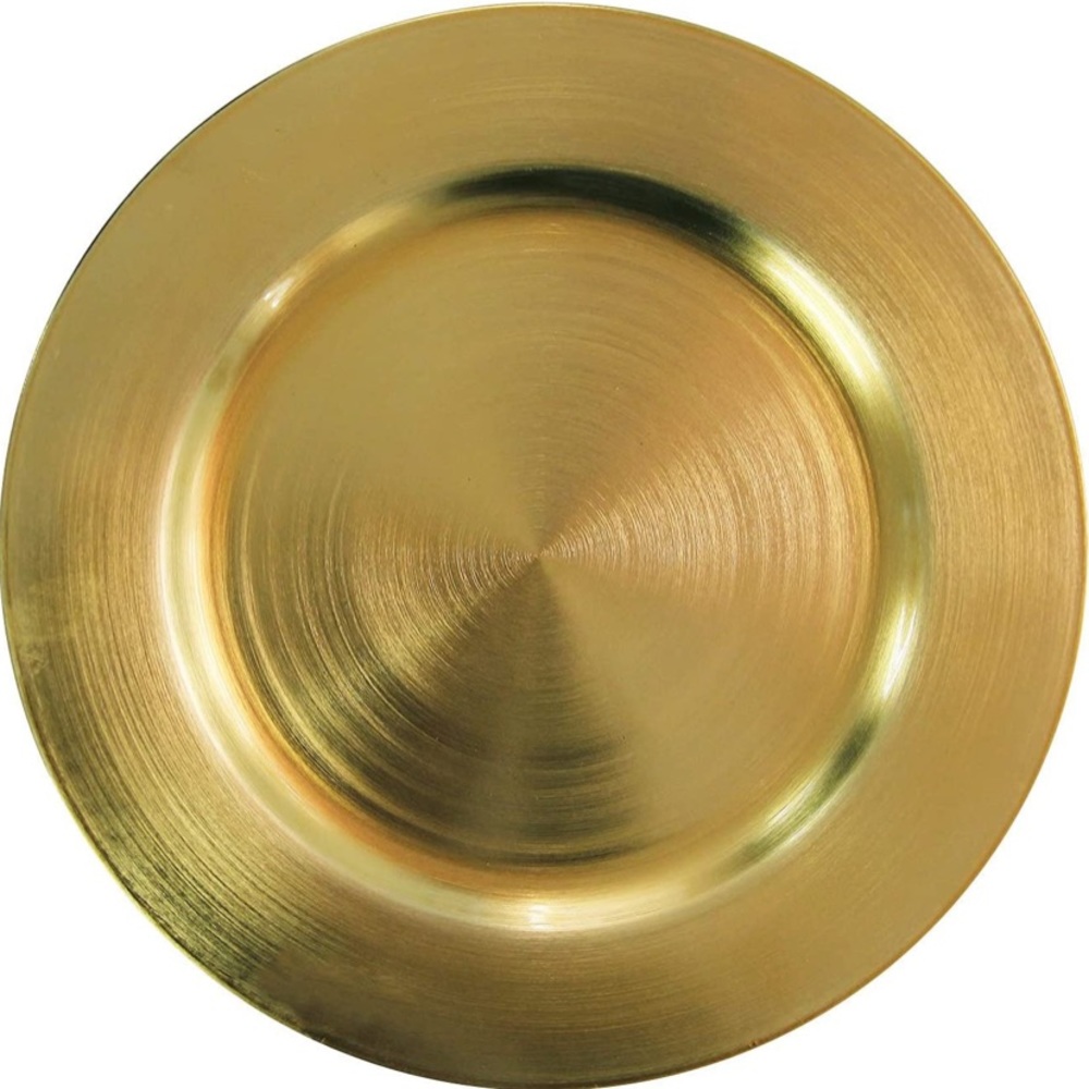 Metallic Gold Charger Plates 12 piece